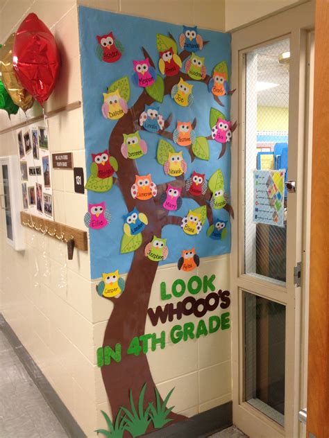 The students do the rest. . Owl themed classroom